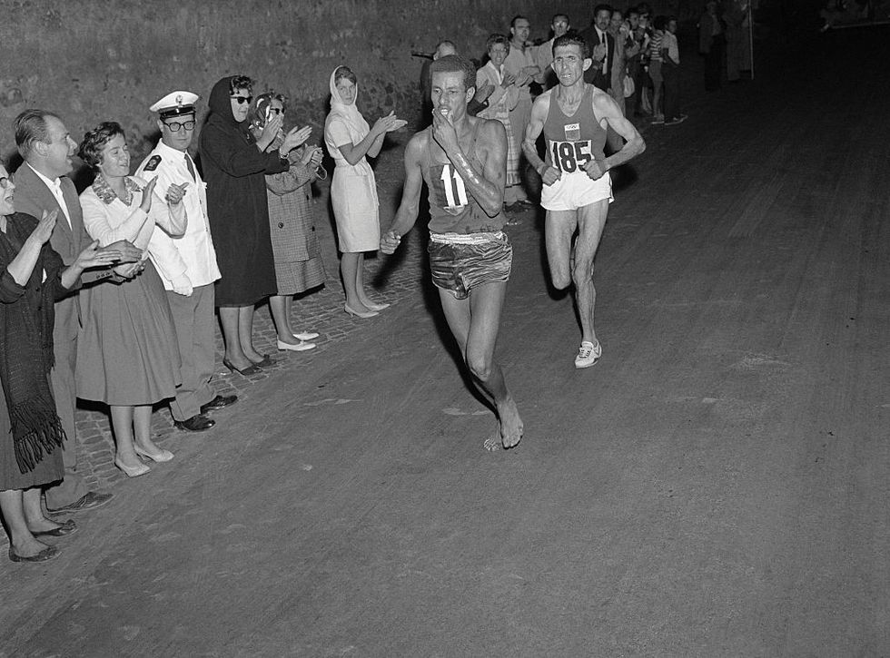 1960 Rome Olympics: Abebe Bikila became first black African Olympic champion