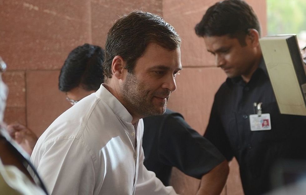 India opposition leader drives tractor to parliament to protest farm laws