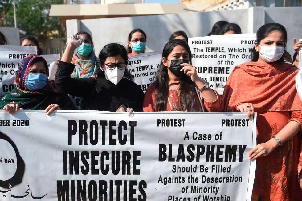 Pakistan Hindu temple attacked over blasphemy row