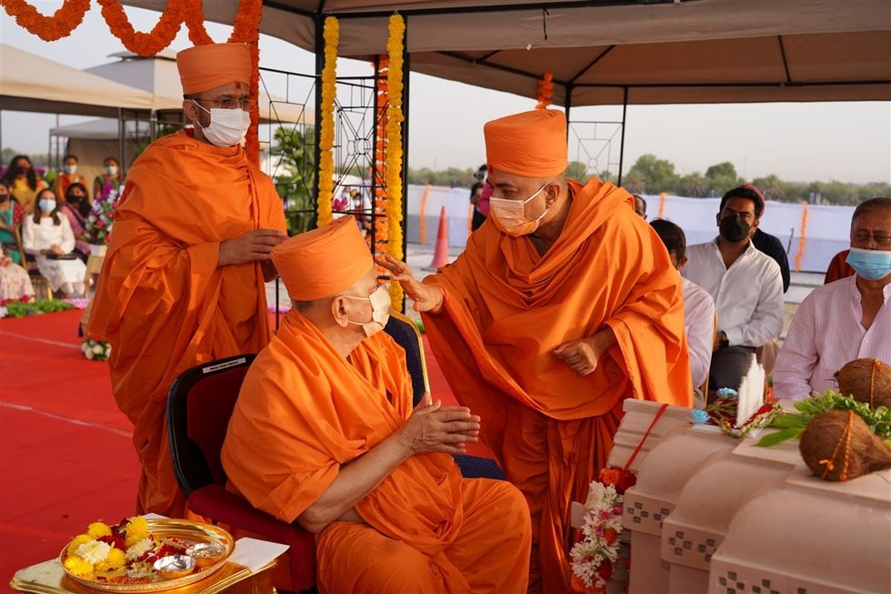 Special ceremony held at BAPS Hindu Mandir site in Abu Dhabi