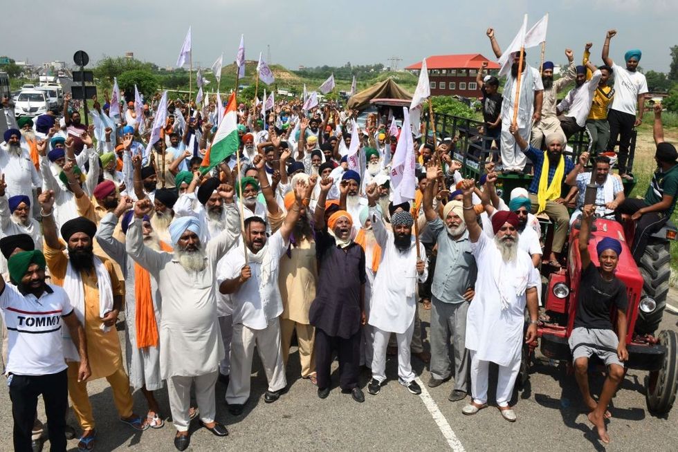 Indian farmers hold mega rally in Haryana state