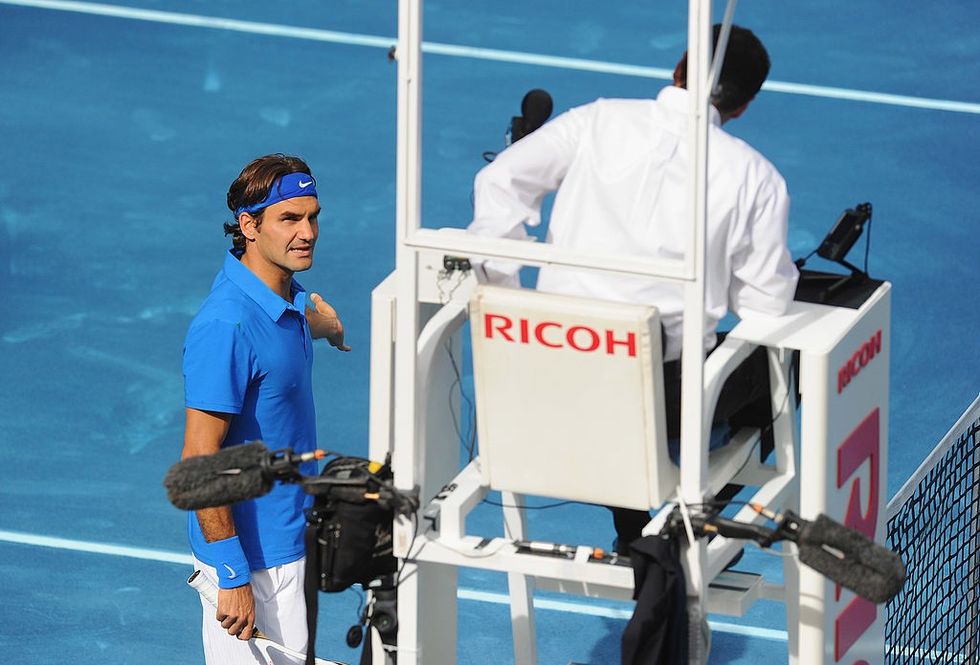 WATCH: When Roger Federer politely schooled match umpire on court about physics