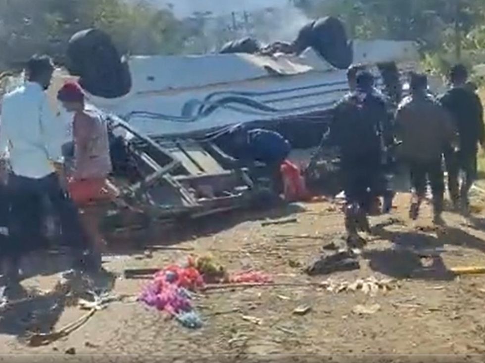 Many school students killed after study tour bus meets accident in Manipur