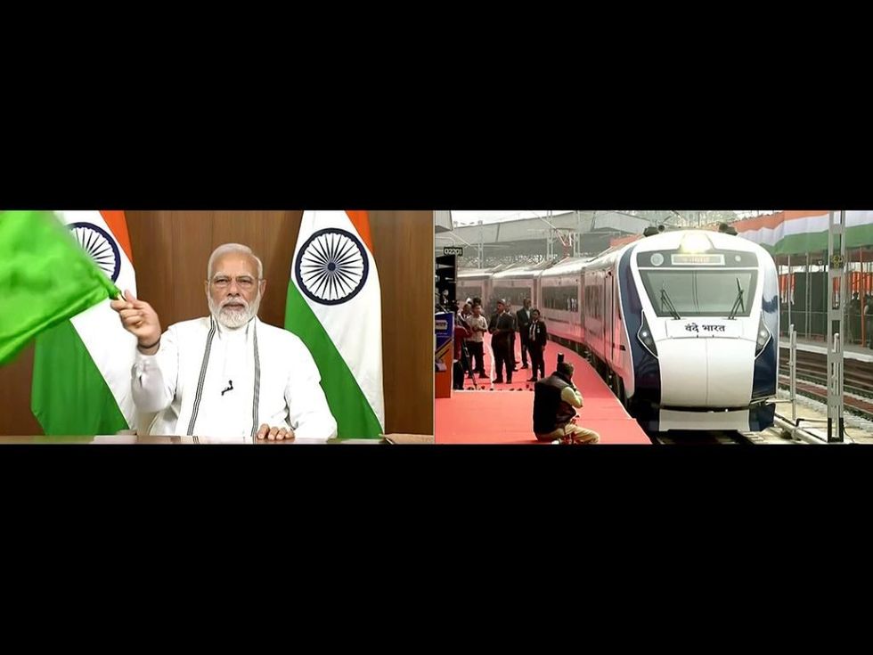 Hours after mother's death, Modi virtually flags off elite Vande Bharat train in opposition-ruled Bengal