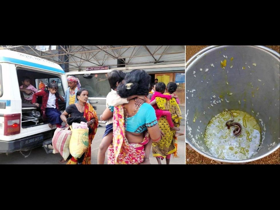 Students fall sick after snake found in Indian government school food, locals protest