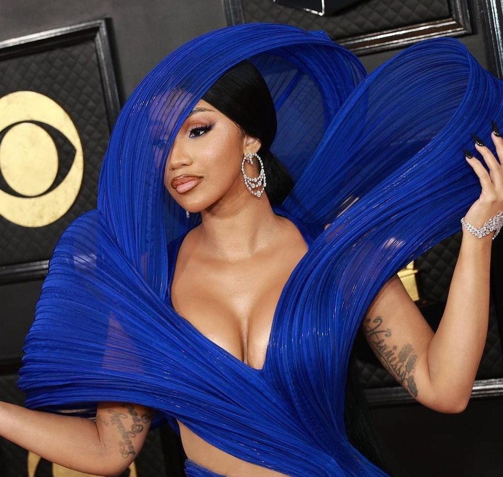 Cardi B wears Indian couturier Gaurav Gupta’s creation at Grammys red carpet