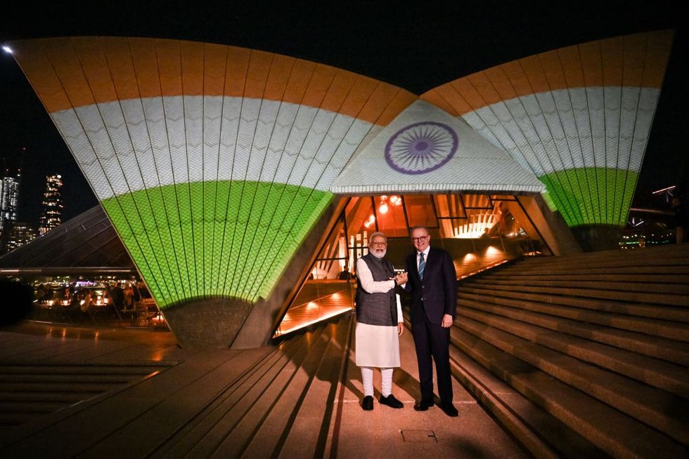 Sydney Harbour Bridge, Opera House lit up in India tricolours for Modi visit