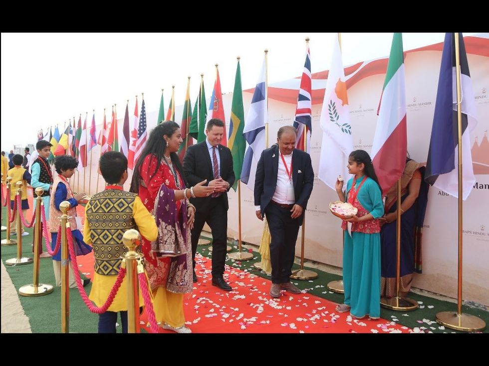 Envoys from over 30 nations visit upcoming BAPS Hindu temple in Abu Dhabi: 'Spiritual oasis for global harmony'