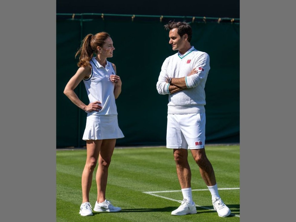 Kate Middleton impresses Roger Federer with tennis skills at Wimbledon; WATCH