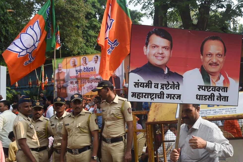 Maharashtra political drama intensifies as Ajit Pawar meets Fadnavis to discuss portfolio allocation