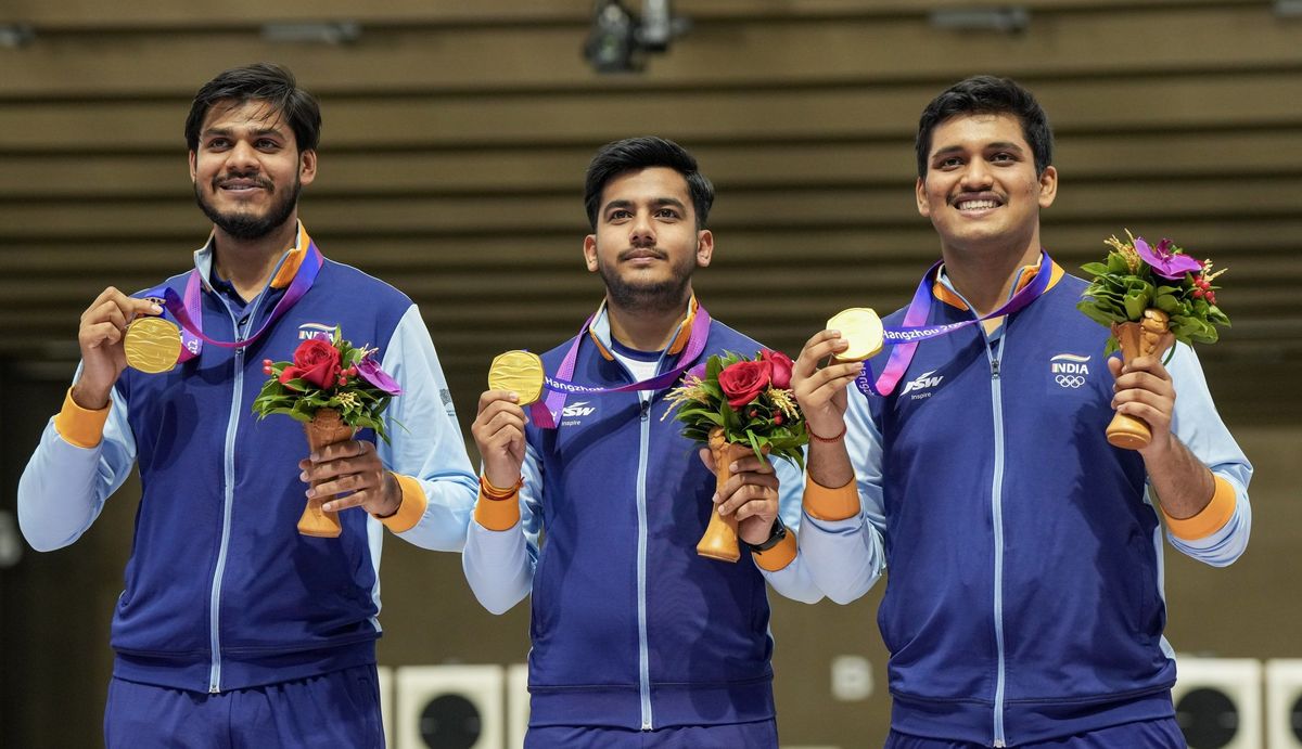 India 10m air rifle team clinches Asian Games gold with world record score
