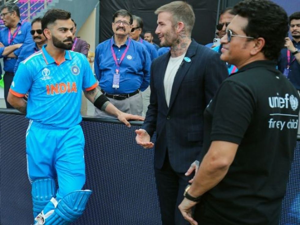 David Beckham watches World Cup 2023 semifinal in Mumbai