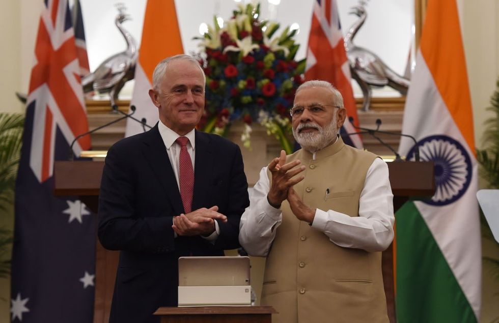 Ex-Australia PM Turnbull praises Modi on India tour, calls him inspiring leader