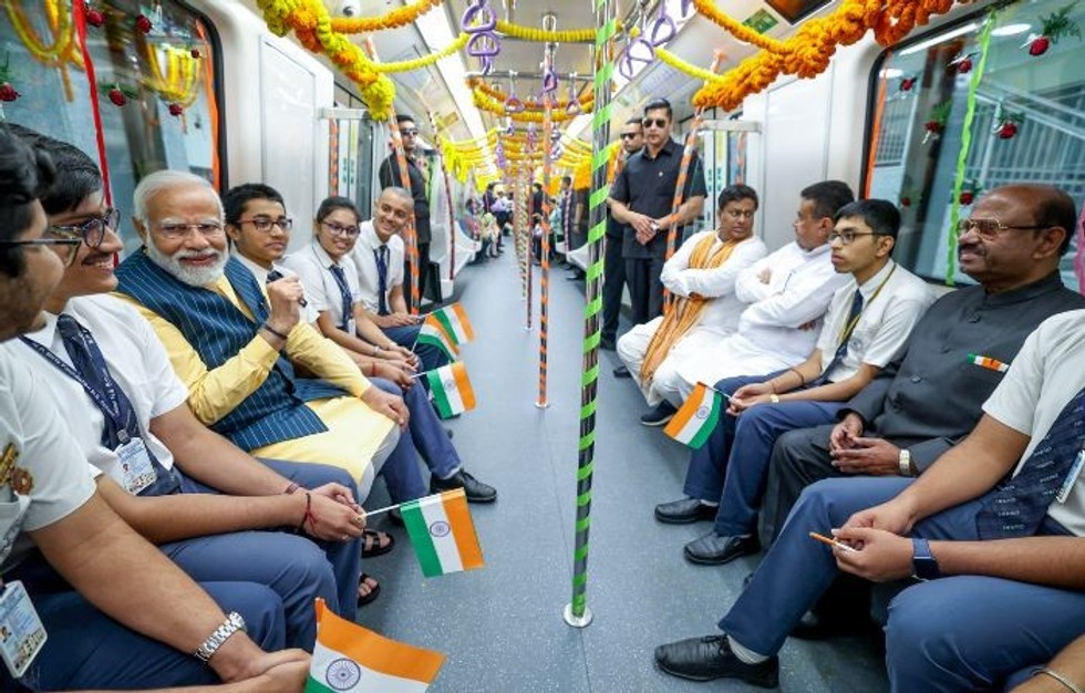 Modi flags off India's first underwater railway corridor in Kolkata