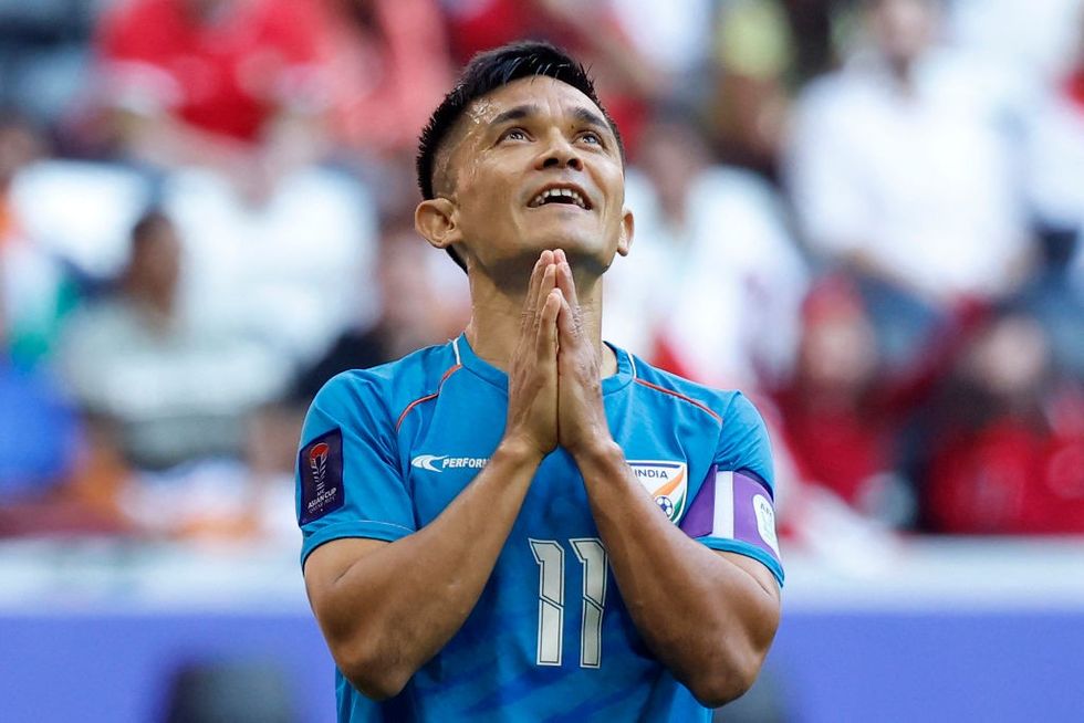 India football legend Sunil Chhetri, world's 4th-highest scorer, walks into sunset
