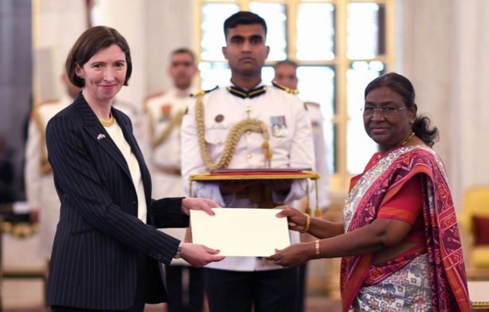 UK envoy Lindy Cameron presents credentials to India president Murmu