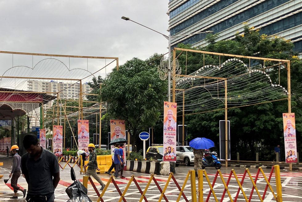 Ambani wedding spectacle gets political with Modi posters
