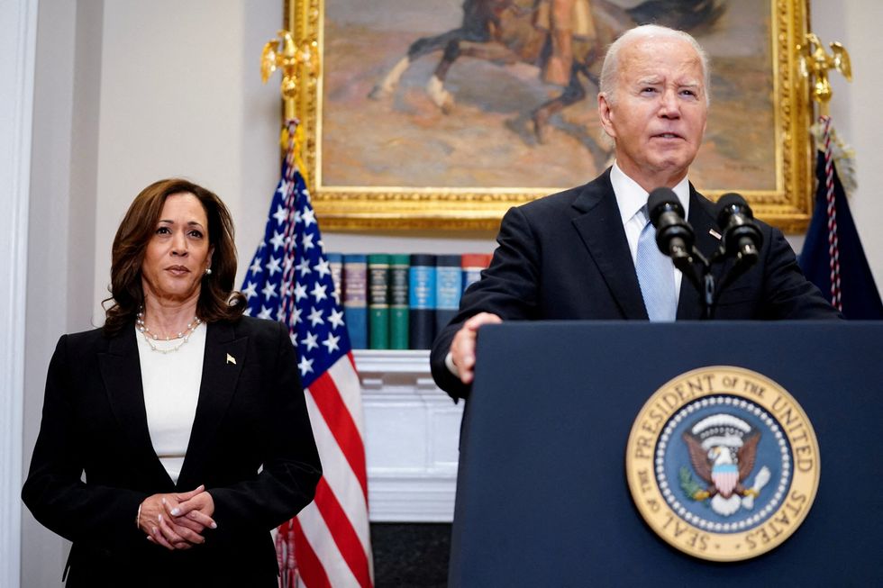 With Biden out, Trump, Harris trade barbs