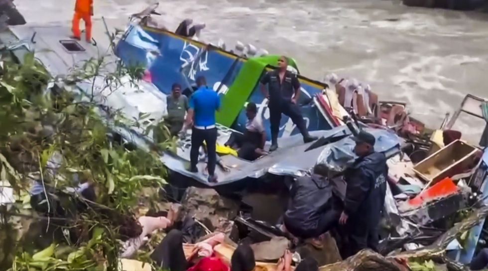 India-registered bus plunges into river in Nepal, 27 killed