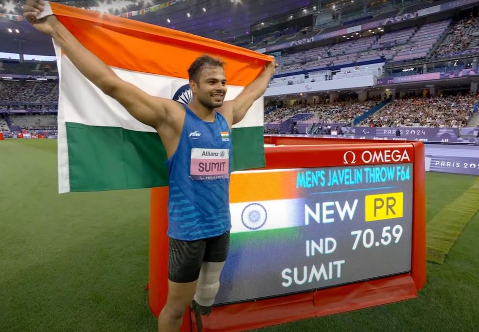 Sumit Antil wins Paralympic gold in javelin, defends title