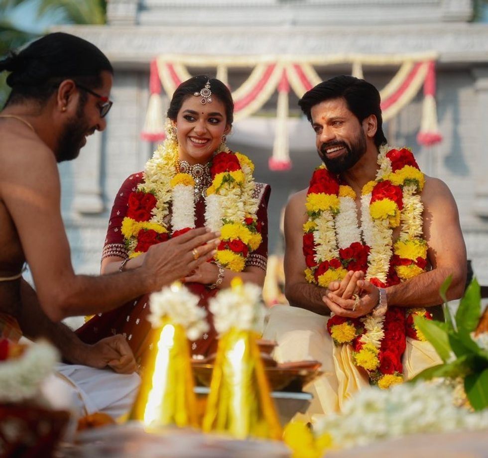Keerthy Suresh marries Antony Thattil in Goa