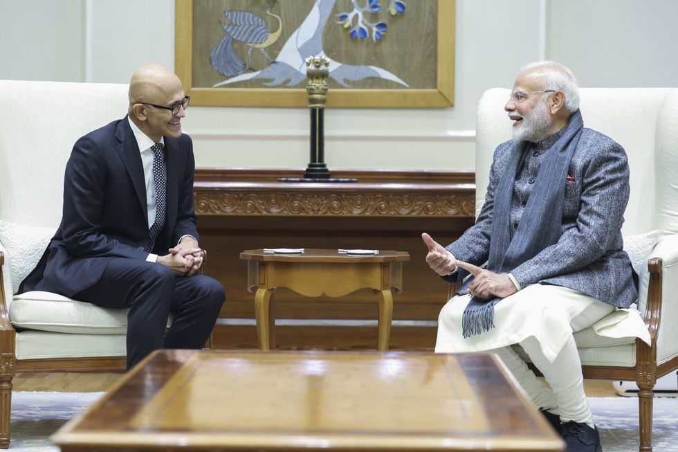 Prime minister Modi meets Microsoft CEO Satya Nadella