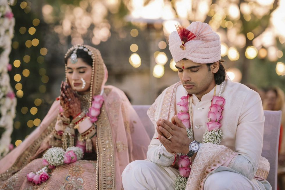 Double Olympic medallist Neeraj Chopra ties knot with tennis player Himani Mor