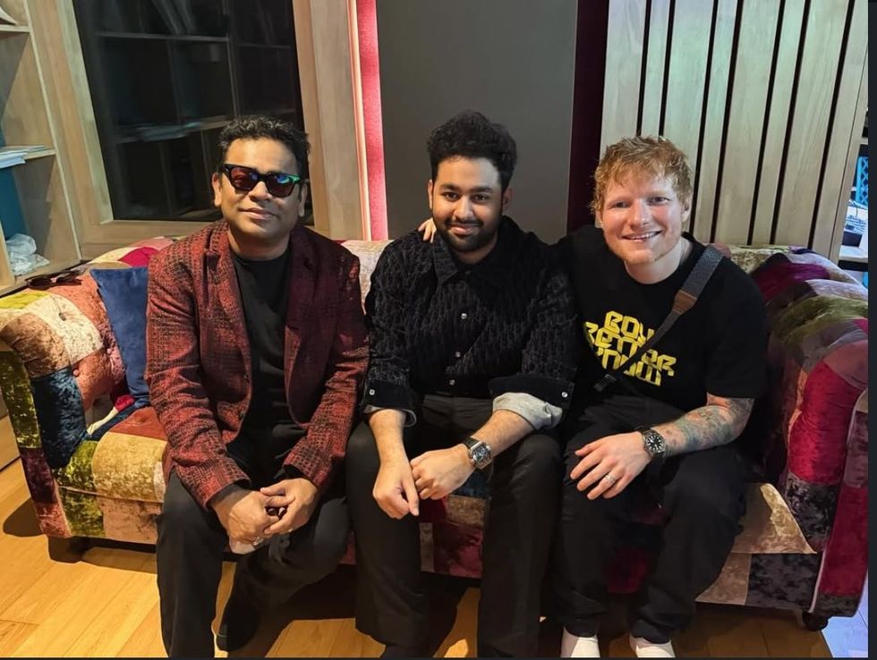 Ed Sheeran meets A R Rahman ahead of his Chennai concert