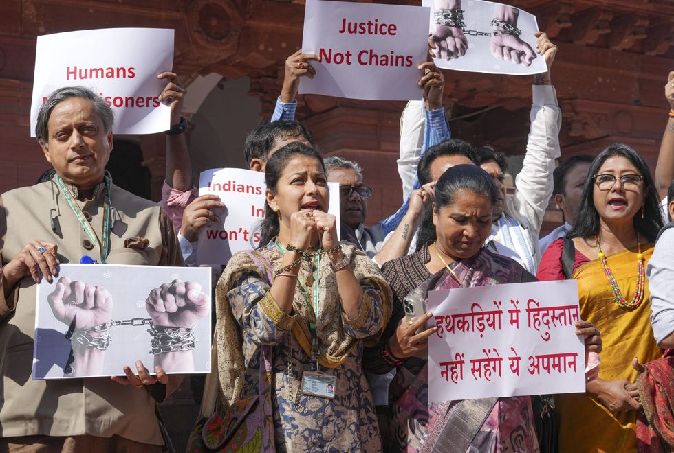 US deportation: Opposition members stage 'handcuff' protest in Parliament