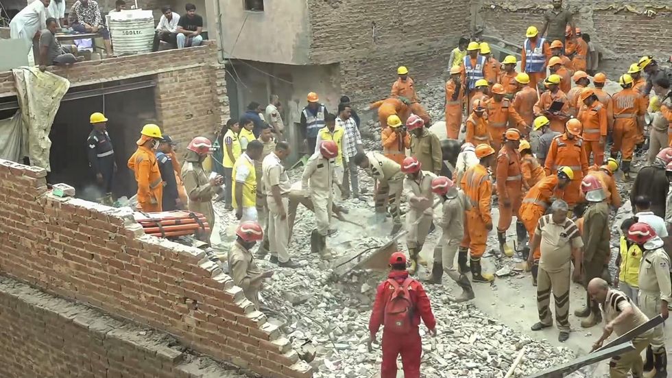 Delhi building collapse: 4 dead, several feared trapped