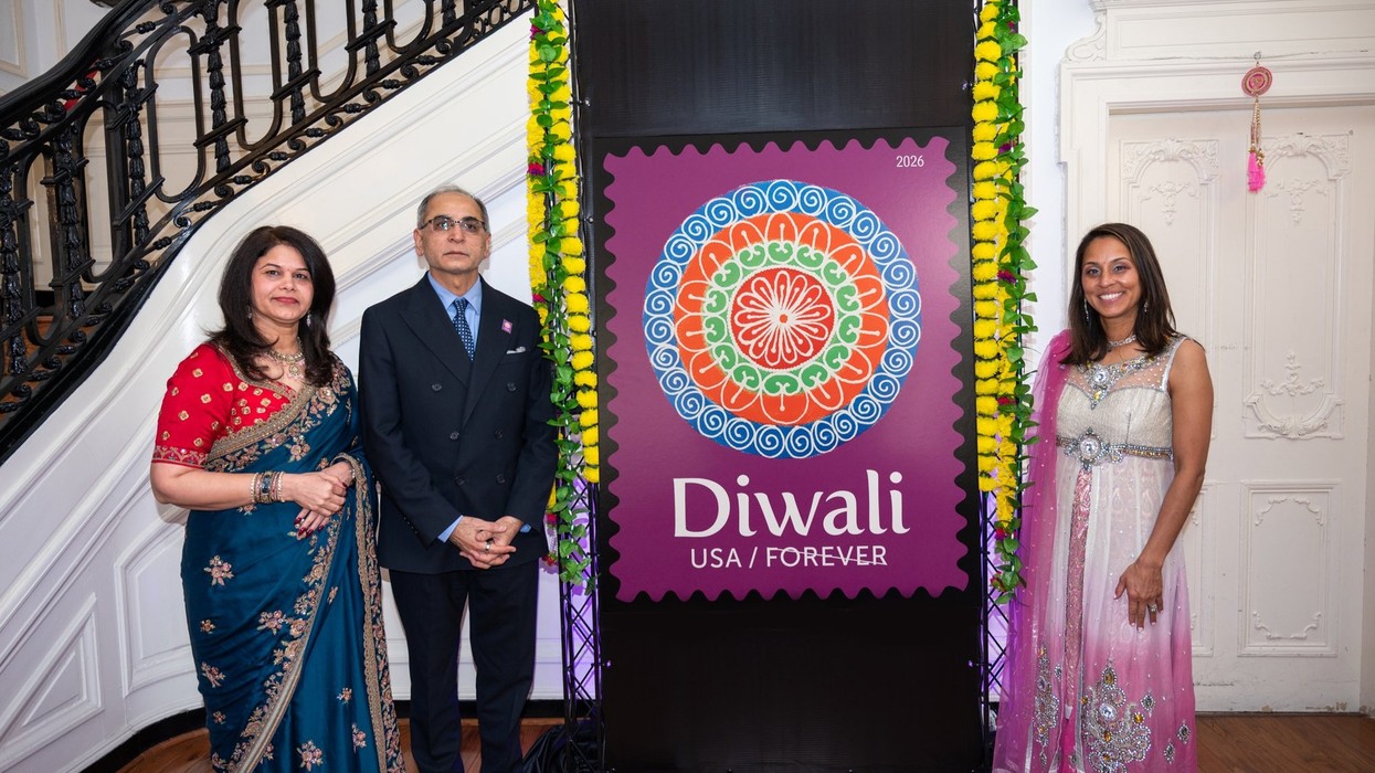 US Postal Service unveils second Diwali stamp featuring rangoli design by Indian artist