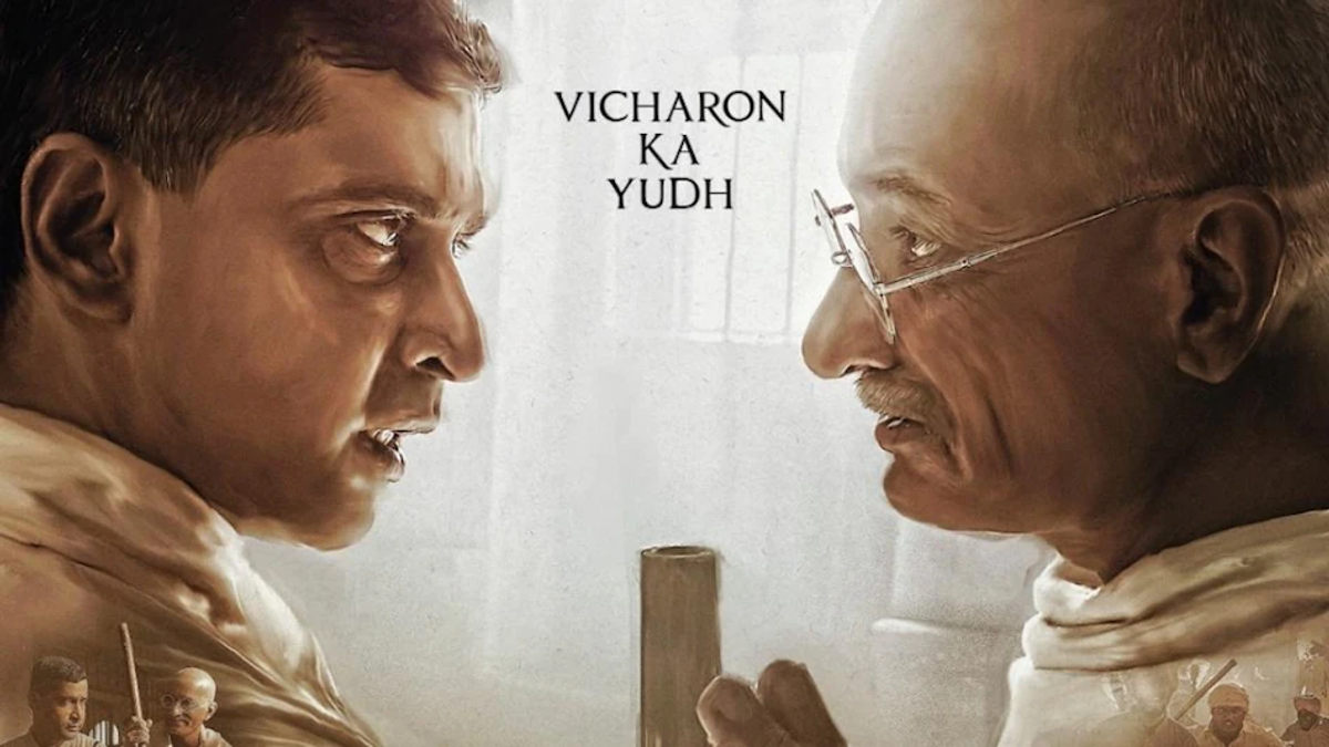 Protest at press conference of Rajkumar Santoshi’s Gandhi Godse: Ek Yudh