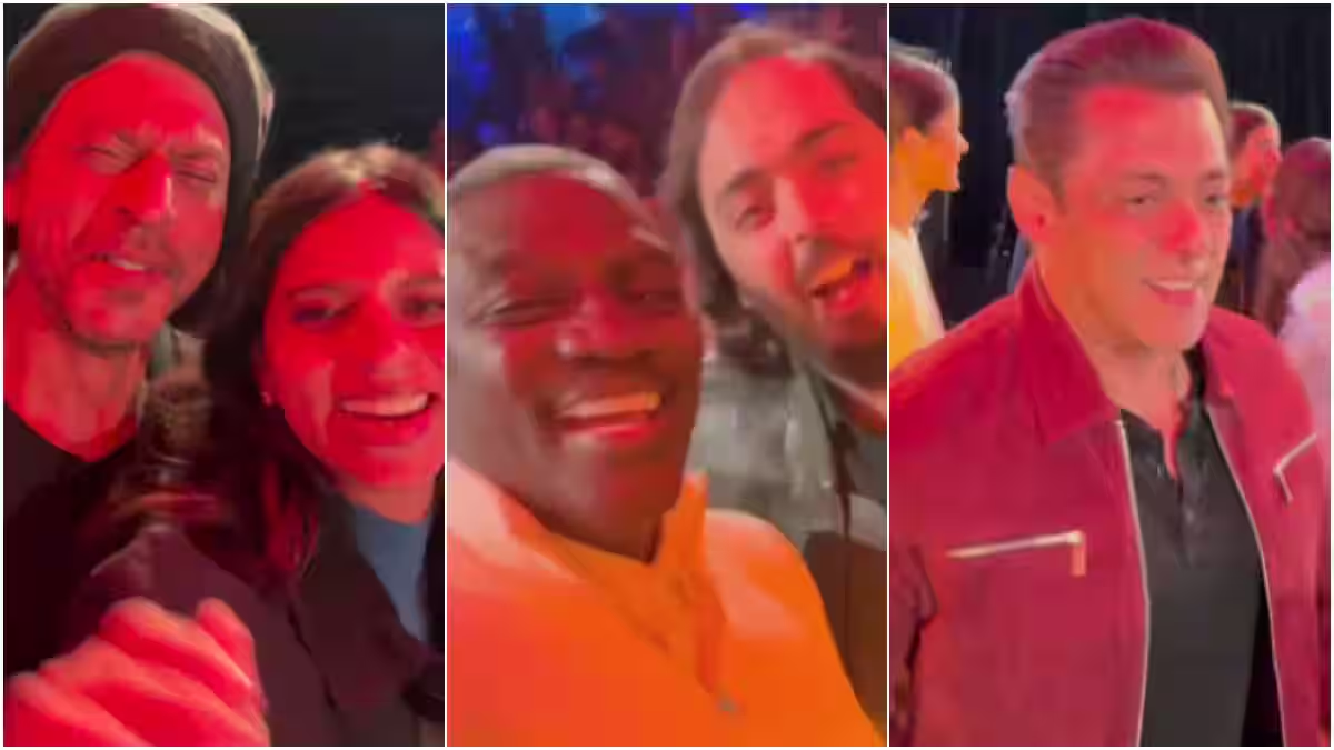 SRK, Suhana groove to ‘Chammak Challo’ with Akon, Salman plays drums