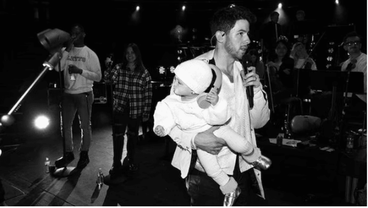 Nick Jonas joined by daughter Malti during his London concert
