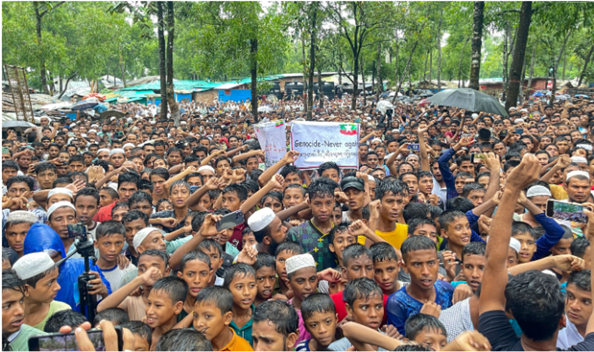 Rohingya refugees in Bangladesh demand return to Myanmar