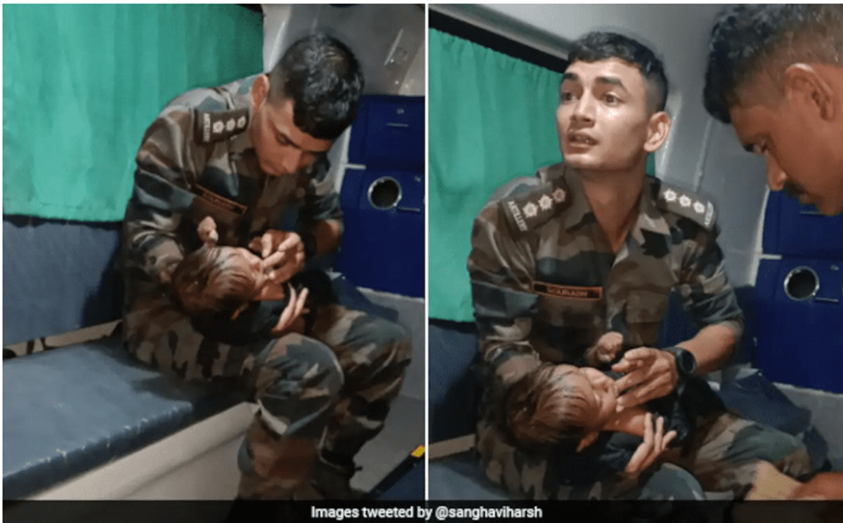 Gujarat: Netizens salute soldier for taking care of 18-month-old boy rescued from borewell