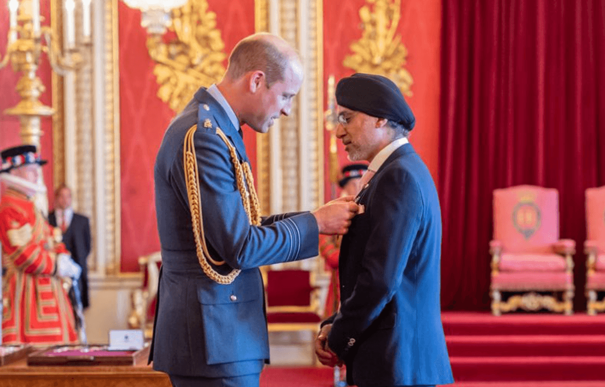 ‘Overwhelming experience’: Former alcoholic and de-addiction campaigner Jaz Rai receives OBE honour from Prince William