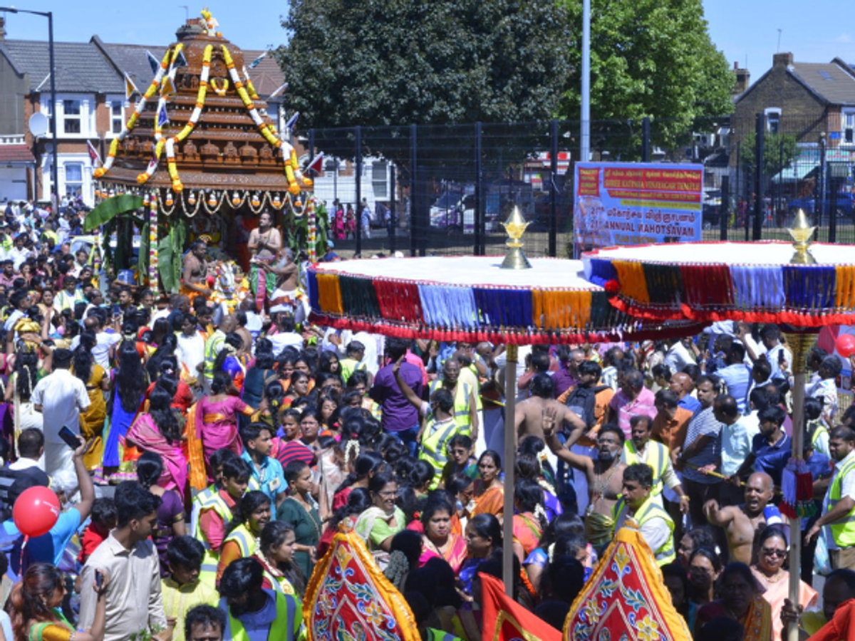 More than 15,000 people attend London Sri Murugan Temple chariot festival