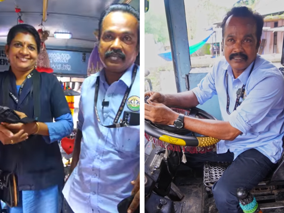 WATCH: This Kerala man drives a beautified government bus, his wife is its conductor