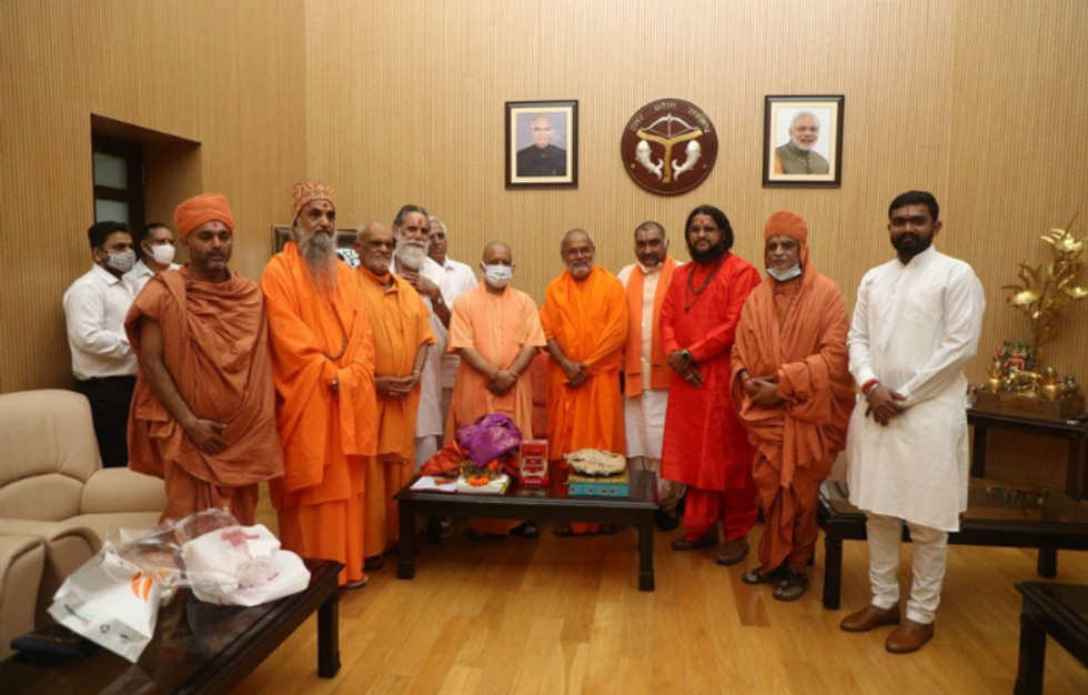 Uttar Pradesh CM Adityanath discusses Ayodhya temple with saints, spiritual leaders