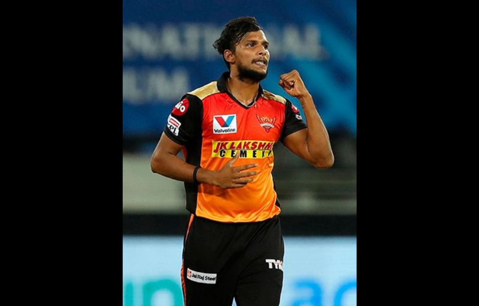 IPL: SRH's Natarajan tests Covid positive ahead of DC game