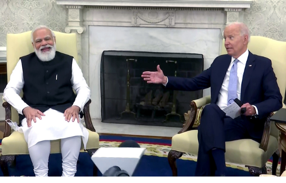 Modi, Biden begin their talks cracking jokes