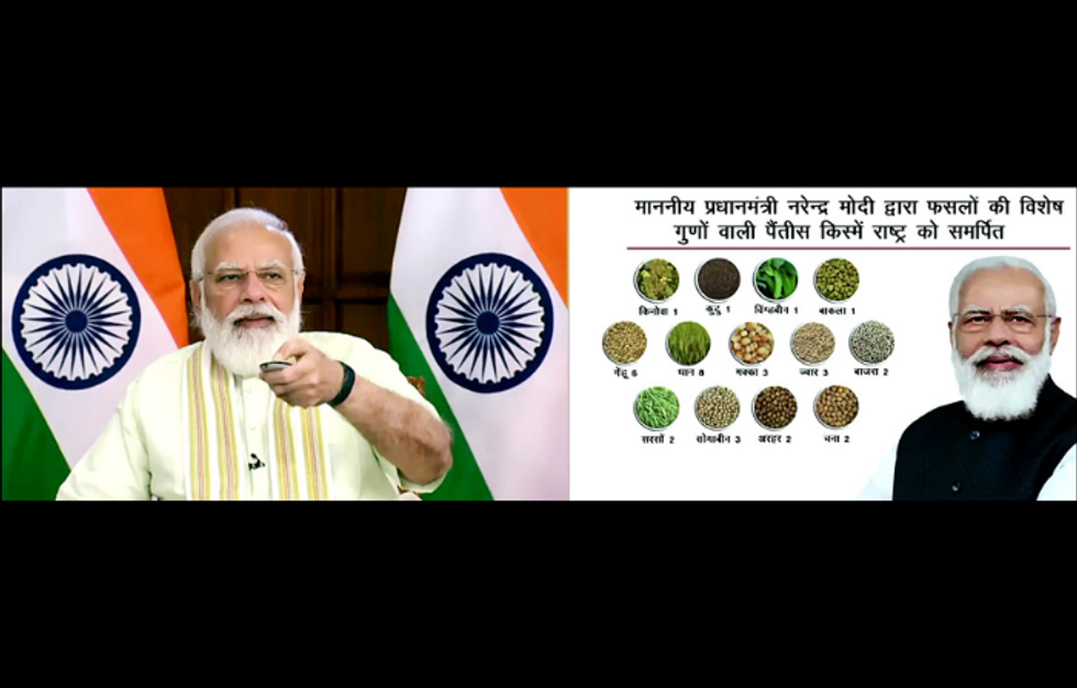 Modi launches 35 crop varieties to fight climate change