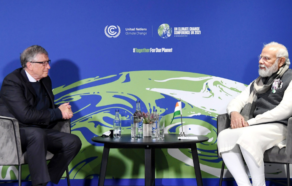 Modi meets Bill Gates on COP26 sidelines