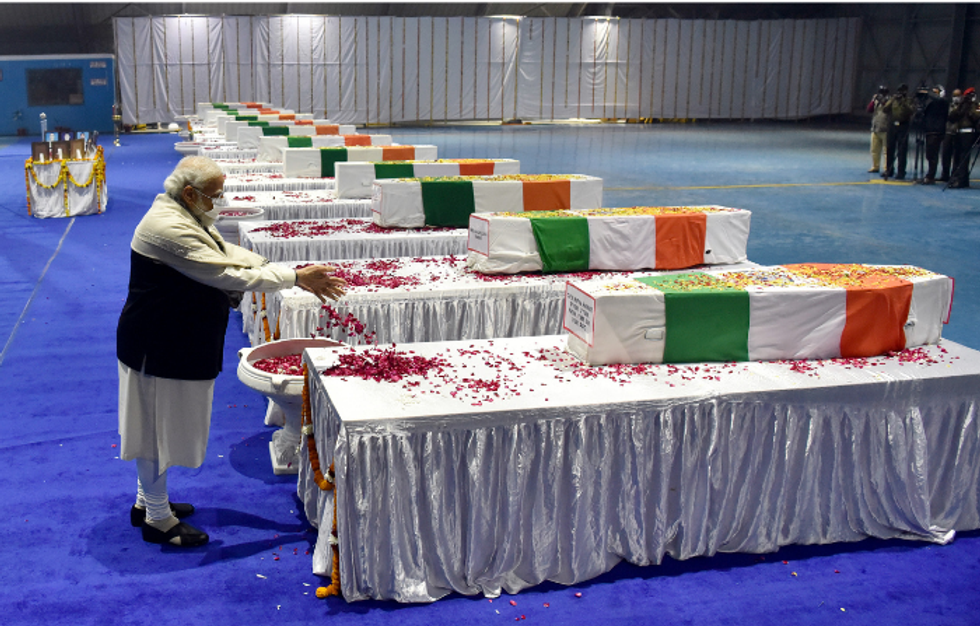 Modi pays final tributes to Bipin Rawat, others