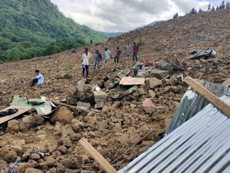 Massive landslide hits railway construction site in India's Manipur: 8 killed, over 70 missing