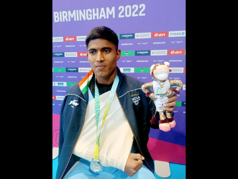 CWG 2022: Weightlifter Sanket Sargar braves elbow injury to win India's 1st medal, a silver