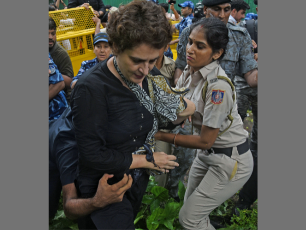 It's Modi vs Gandhi in India today: Priyanka Gandhi Vadra dragged on Delhi streets as Congress confronts govt