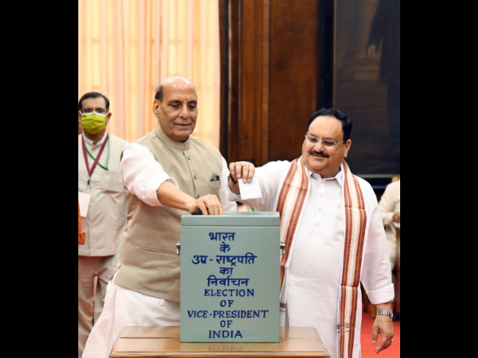 India picks its vice president: Top leaders, including PM Modi, cast votes