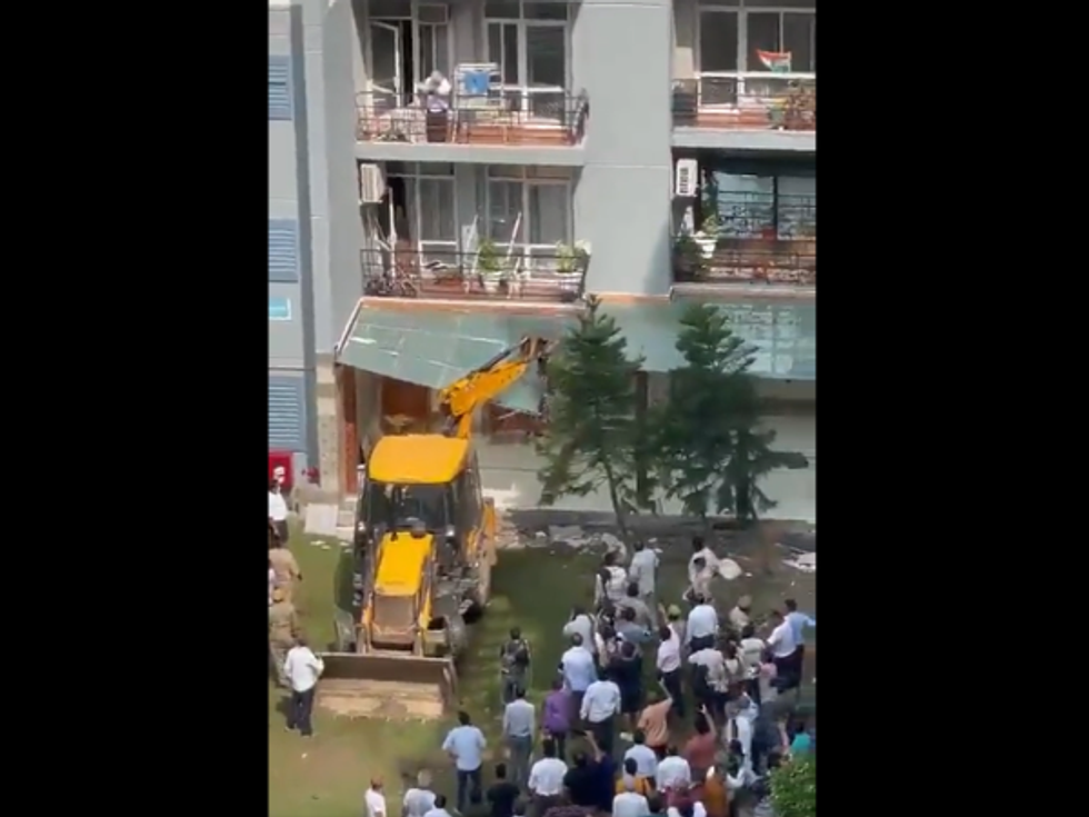 Yogi Adityanath's bulldozer is out again but this time, the target is not Muslim-owned properties